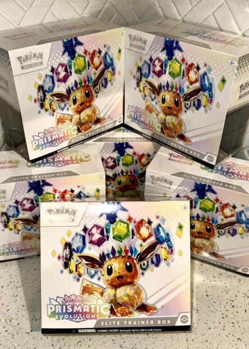 Pokémon TCG Scarlet Violet Prismatic Evolutions Elite Trainer Box Scratch n Dent