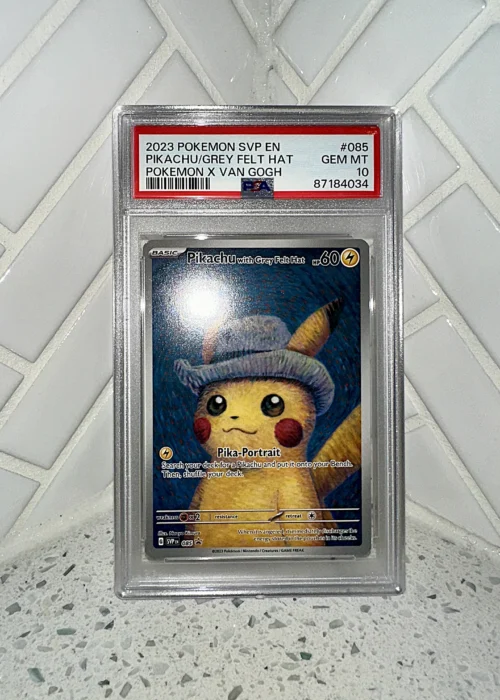 Pokémon TCG: Van Gogh Pikachu with Grey Felt Hat #085 Promo Card PSA10