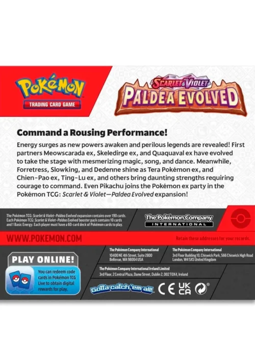 Pokémon TCG: Scarlet and Violet Paldea Evolved Booster Box - Factory Sealed